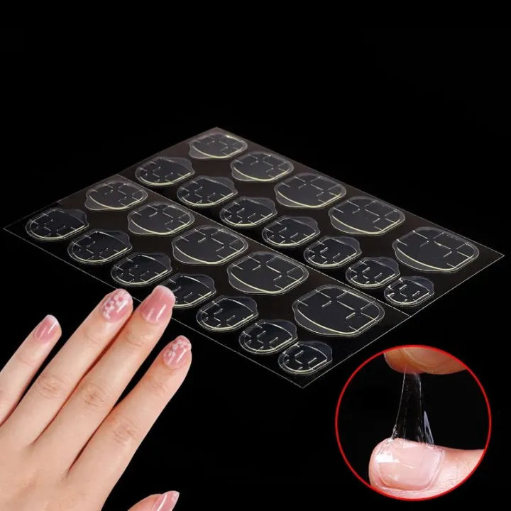 TN05 - Burgundy Almond Press on Nails - 24 pcs - with nail glue stickers