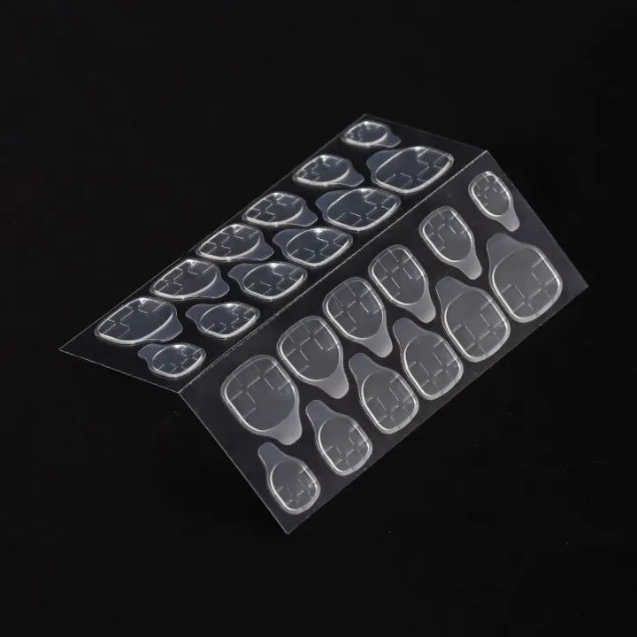 24Pcs Press on Nails Red Butterfly[With Glue Stickers ]
