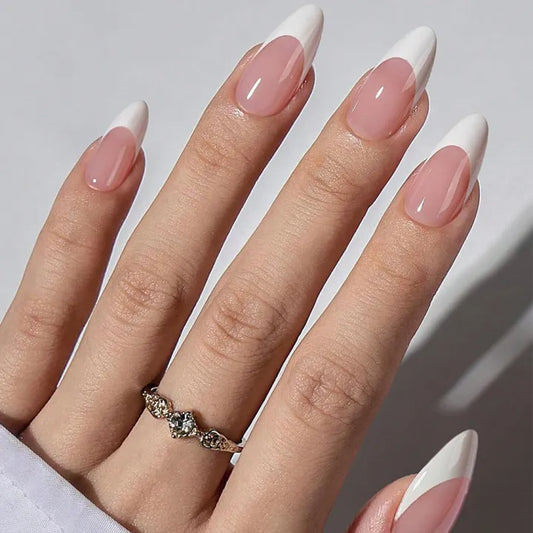 30 pcs french press on nails  [with nail glue stickers and mini file]
