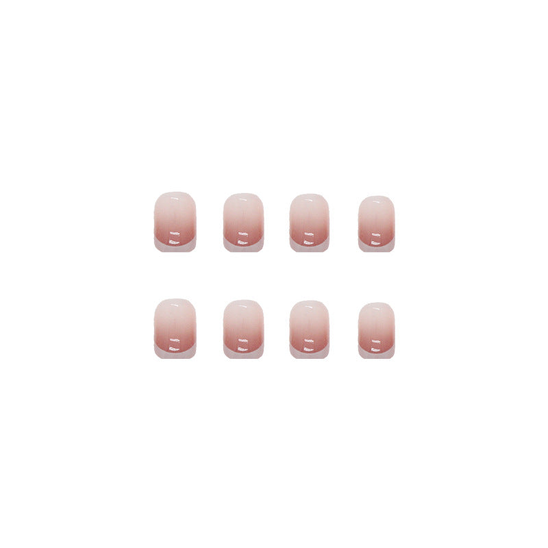 TN45 - Fine-Line French Tip Press-On Nails | Nude Base | 24 Pcs