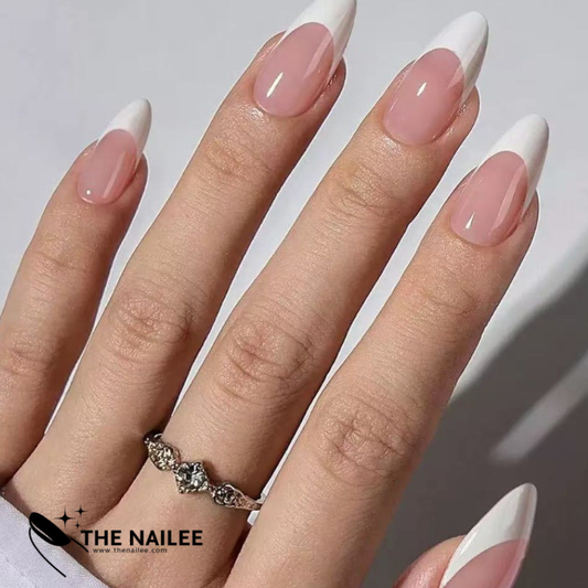 TN25 - 30 pcs french press on nails  [with nail glue stickers and mini file]