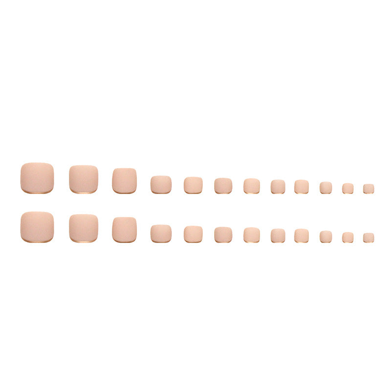 TN43 - Rose Gold Whisper – Press-On Toe Nails | 24 Pcs