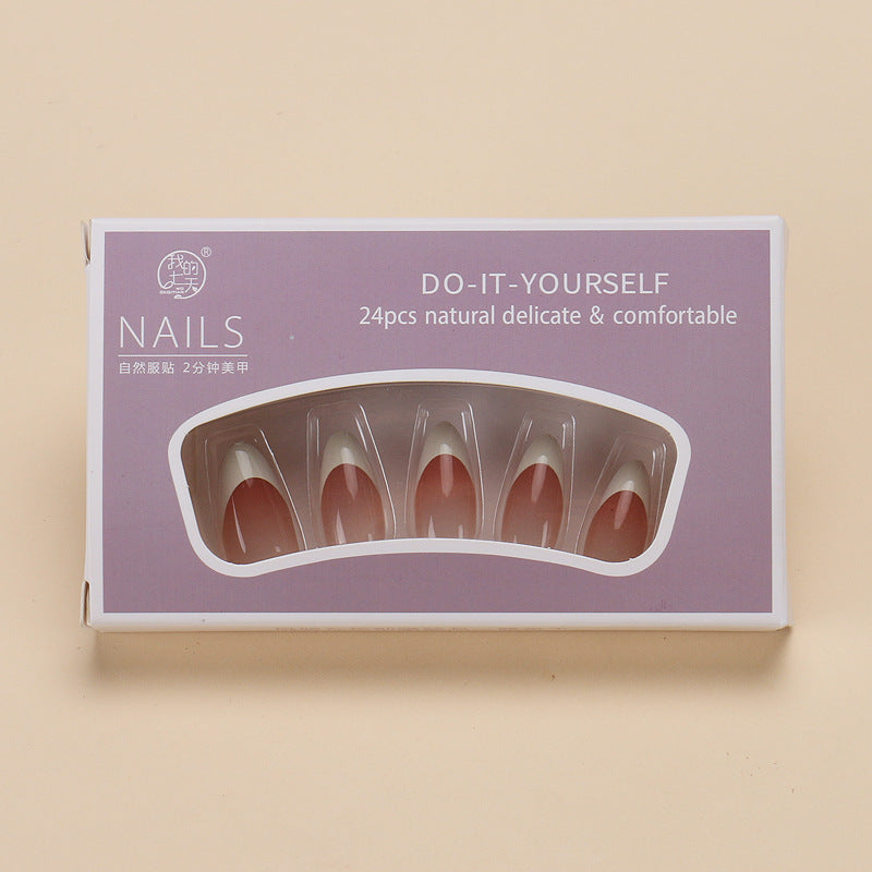 TN01 - Chic French Tip – Press-On Nails (30Pcs) - Free Nail Glue Sheet & File