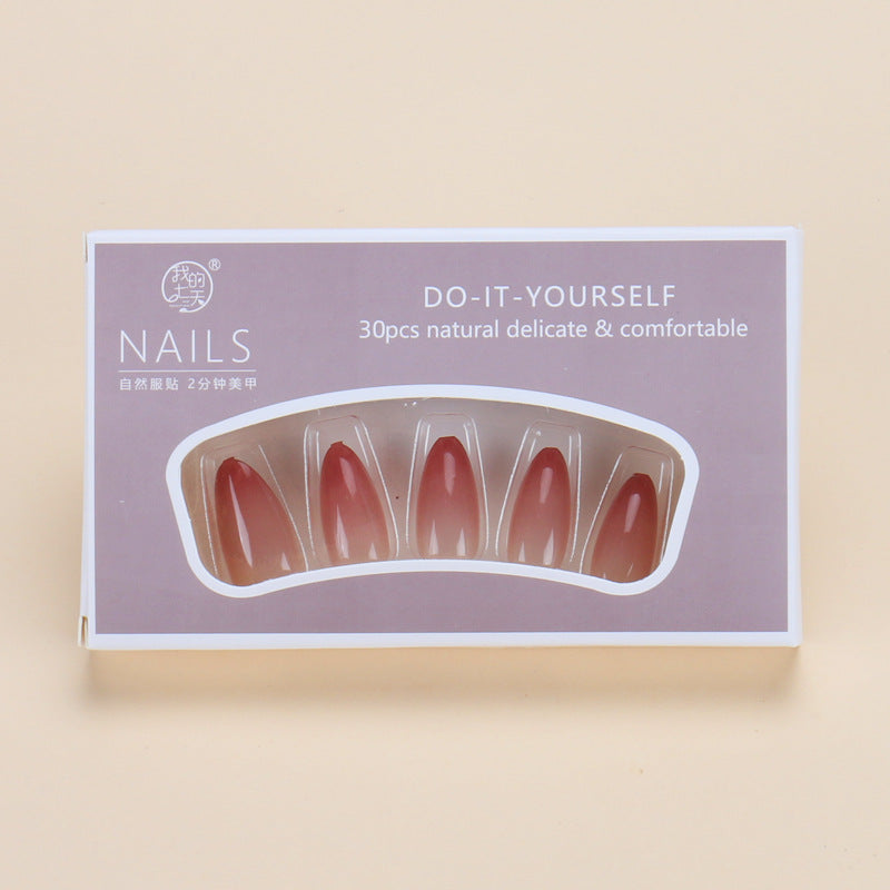 TN04 - Soft Rose Ombre Press-On Nails   - 30 Pcs - Free Jelly glue & File