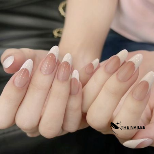TN01 - Chic French Tip – Press-On Nails (30Pcs) - Free Nail Glue Sheet & File