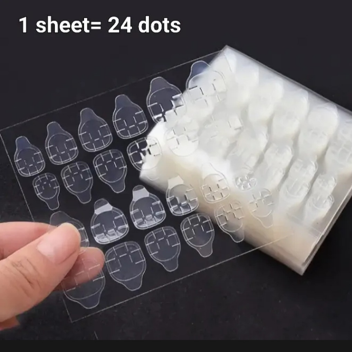 TN26 - 24 Pcs   1 Sheet Double-Side Nail Adhesive Tabs