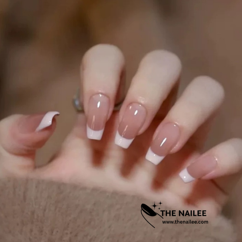 TN23 - 24 pcs French Milk Tea Nude Press On nails [With Glue Stickers Nail File]