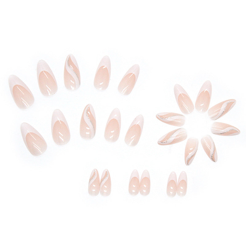 TN41 - Ivory Swirl French Tips – 24 Pc
