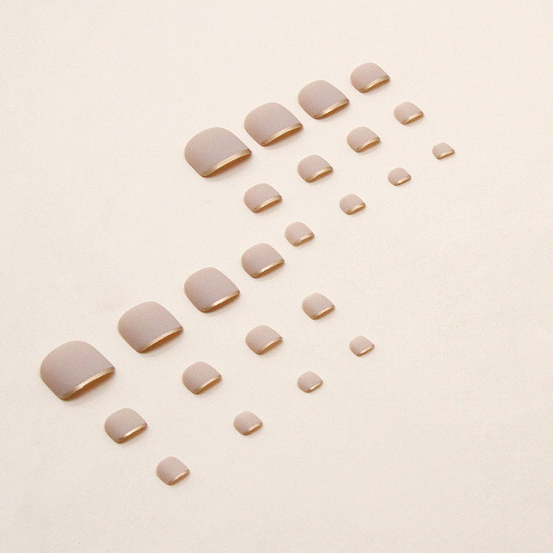 TN43 - Rose Gold Whisper – Press-On Toe Nails | 24 Pcs