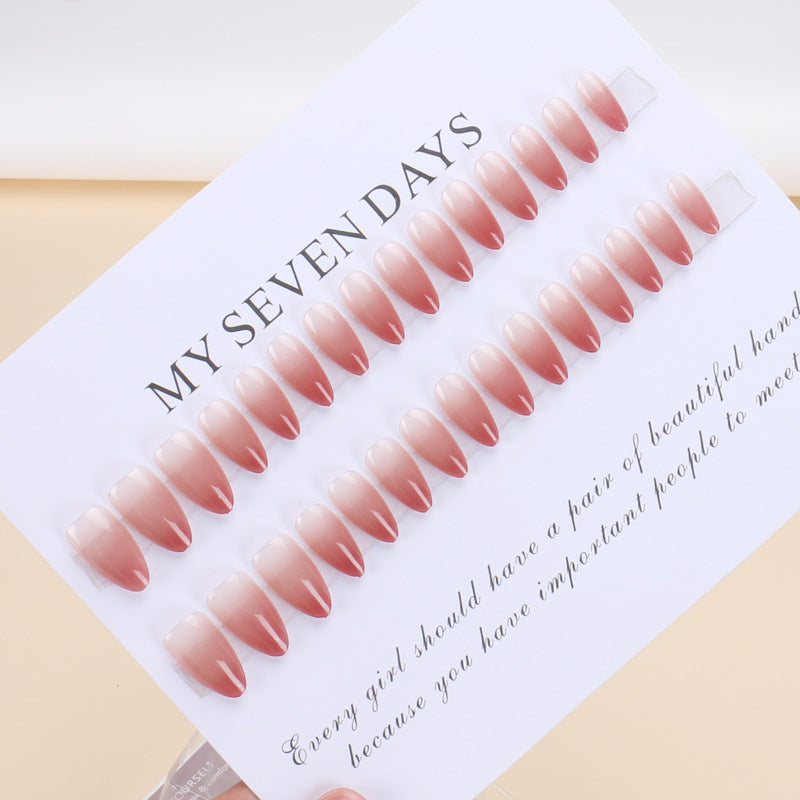 TN04 - Soft Rose Ombre Press-On Nails   - 30 Pcs - Free Jelly glue & File