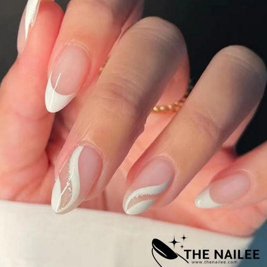 TN41 - Ivory Swirl French Tips – 24 Pc