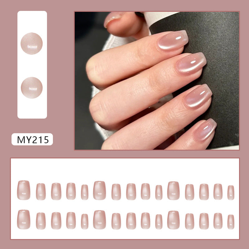 TN30 - Milky Glaze Press-On Nails 24 Pcs