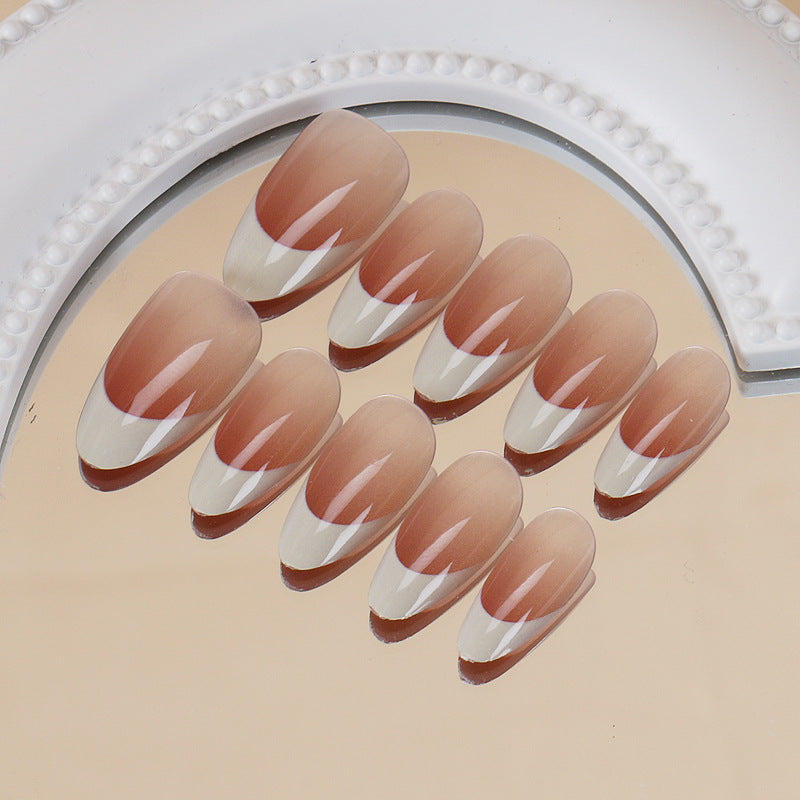 TN01 - Chic French Tip – Press-On Nails (30Pcs) - Free Nail Glue Sheet & File