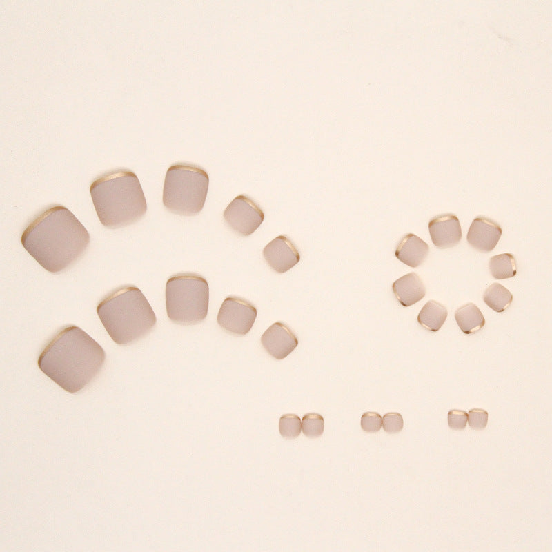 TN43 - Rose Gold Whisper – Press-On Toe Nails | 24 Pcs